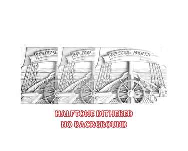 WELCOME SIGN 3d illusion & laser-ready files 3DWave.us